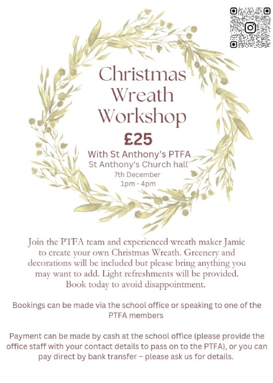 PTFA Christmas Wreath Making Workshop